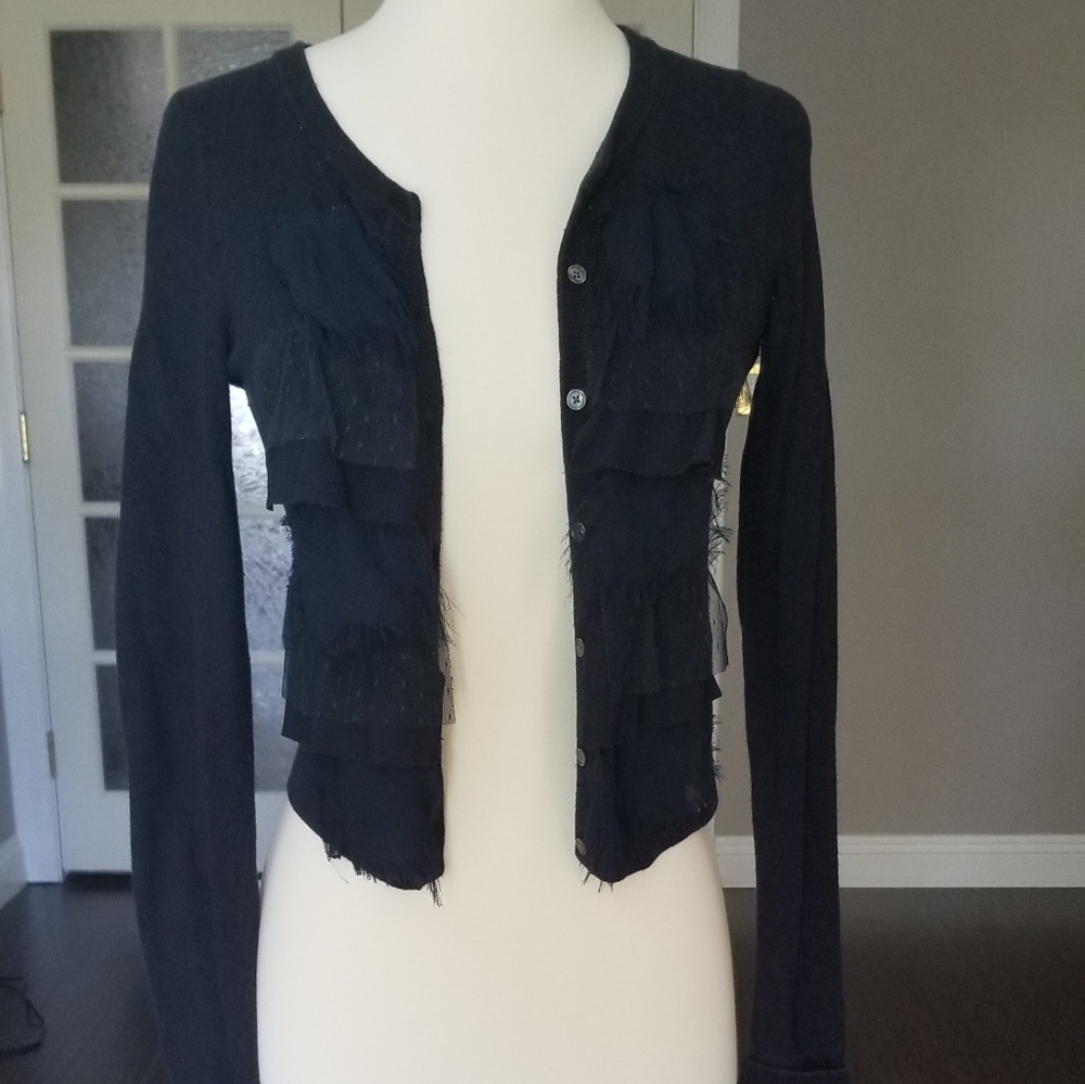 Abercrombie Sweater Cardigan with rufflesSize S